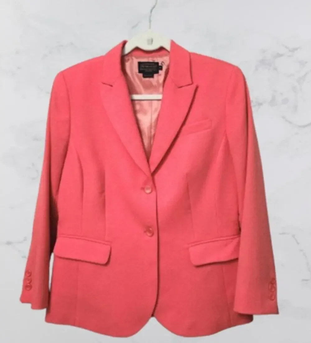 Pendleton 100% Virgin Wool Coral Color Blazer Size 10